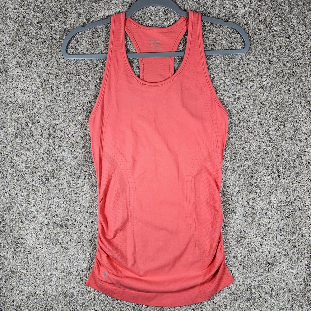 Athleta Tank Top Womens XS Pink Racerback Ruched Seamless Good
